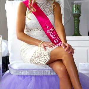 White lace dress. Bebe brand. Worn only one time for bridal shower.